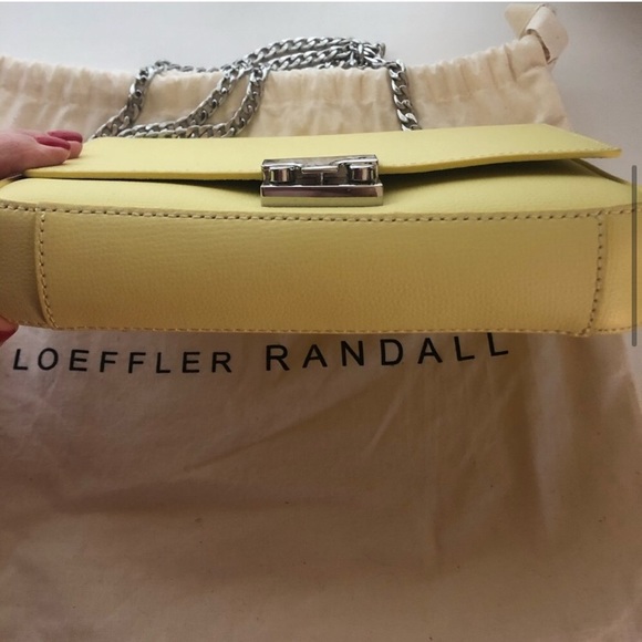 Loeffler Randall Yellow Lock Leather Shoulder Bag - Picture 3 of 7